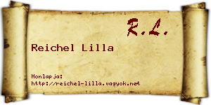 Reichel Lilla névjegykártya